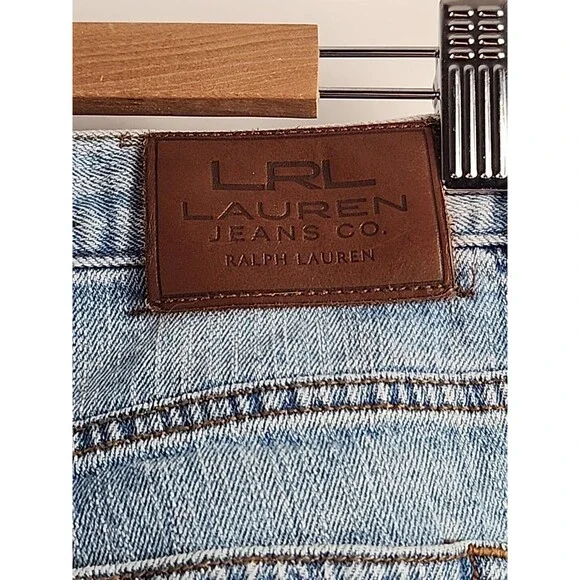 Lauren Jeans Co Cropped Light Wash Denim Womens Capri Size 12 LRL Ralph Lauren - Picture 9 of 11